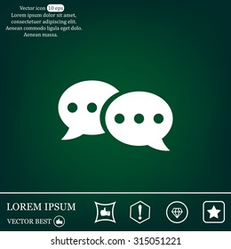 Chat Flat Icon with shadow. Vector EPS 10.