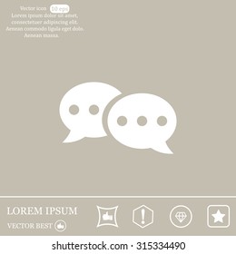 Chat Flat Icon with shadow. Vector EPS 10.