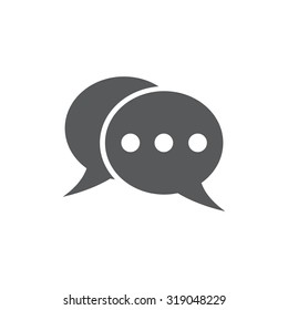 Chat Flat Icon with shadow. Vector EPS 10.