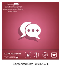 Chat Flat Icon with shadow. Vector EPS 10.
