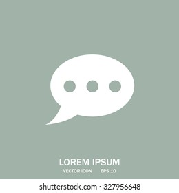 Chat Flat Icon with shadow. Vector EPS 10.