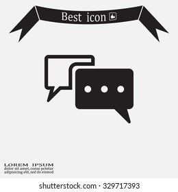 Chat Flat Icon with shadow. Vector EPS 10.