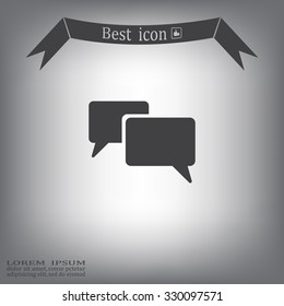 Chat Flat Icon with shadow. Vector EPS 10.