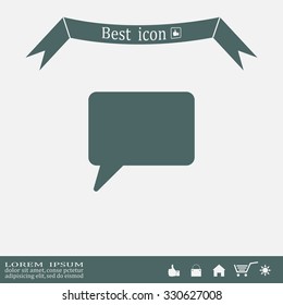 Chat Flat Icon with shadow. Vector EPS 10.