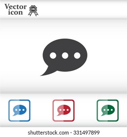 Chat Flat Icon with shadow. Vector EPS 10.