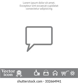 Chat Flat Icon with shadow. Vector EPS 10.