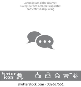 Chat Flat Icon with shadow. Vector EPS 10.