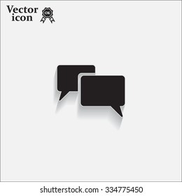 Chat Flat Icon with shadow. Vector EPS 10.