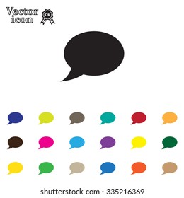 Chat Flat Icon with shadow. Vector EPS 10.