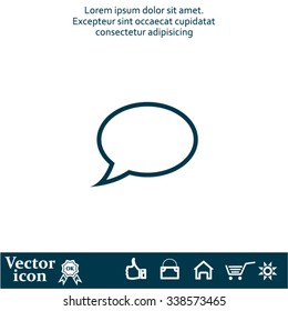 Chat Flat Icon with shadow. Vector EPS 10.