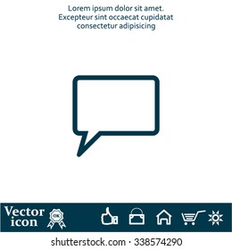 Chat Flat Icon with shadow. Vector EPS 10.