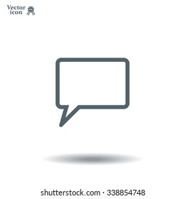 Chat Flat Icon with shadow. Vector EPS 10.