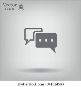 Chat Flat Icon with shadow. Vector EPS 10.
