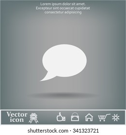 Chat Flat Icon with shadow. Vector EPS 10.