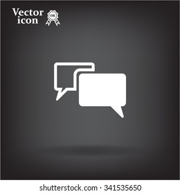 Chat Flat Icon with shadow. Vector EPS 10.