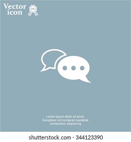 Chat Flat Icon with shadow. Vector EPS 10.