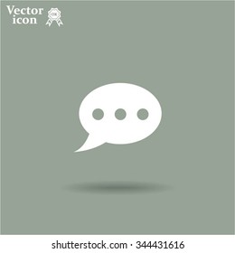 Chat Flat Icon with shadow. Vector EPS 10.
