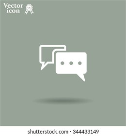 Chat Flat Icon with shadow. Vector EPS 10.