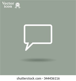 Chat Flat Icon with shadow. Vector EPS 10.