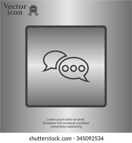 Chat Flat Icon with shadow. Vector EPS 10.