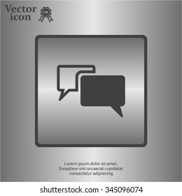 Chat Flat Icon with shadow. Vector EPS 10.