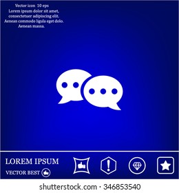 Chat Flat Icon with shadow. Vector EPS 10.