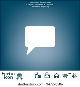 Chat Flat Icon with shadow. Vector EPS 10.