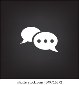 Chat Flat Icon with shadow. Vector EPS 10.