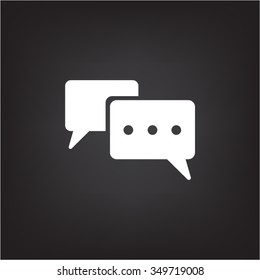 Chat Flat Icon with shadow. Vector EPS 10.