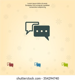 Chat Flat Icon with shadow. Vector EPS 10.