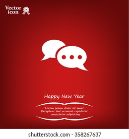 Chat Flat Icon with shadow. Vector EPS 10.