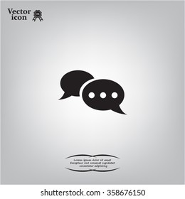 Chat Flat Icon with shadow. Vector EPS 10.