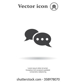 Chat Flat Icon with shadow. Vector EPS 10.
