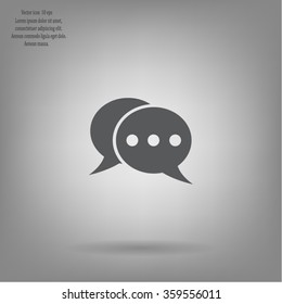 Chat Flat Icon with shadow. Vector EPS 10.