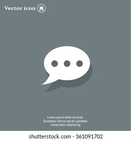 Chat Flat Icon with shadow. Vector EPS 10.