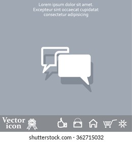 Chat Flat Icon with shadow. Vector EPS 10.