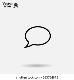 Chat Flat Icon with shadow. Vector EPS 10.