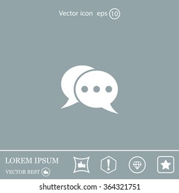 Chat Flat Icon with shadow. Vector EPS 10.