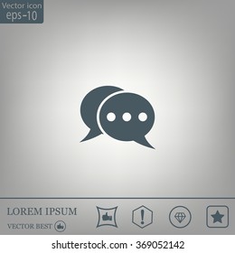 Chat Flat Icon with shadow. Vector EPS 10.