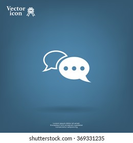 Chat Flat Icon with shadow. Vector EPS 10.