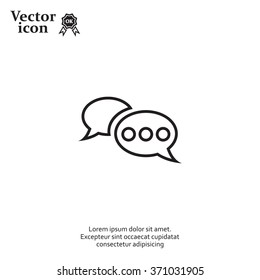Chat Flat Icon with shadow. Vector EPS 10.