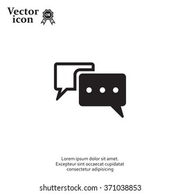 Chat Flat Icon with shadow. Vector EPS 10.