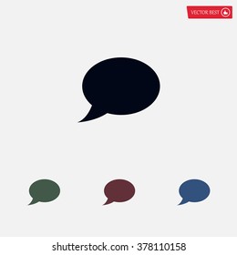 Chat Flat Icon with shadow. Vector EPS 10.