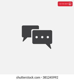 Chat Flat Icon with shadow. Vector EPS 10.