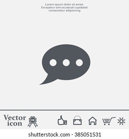 Chat Flat Icon with shadow. Vector EPS 10.