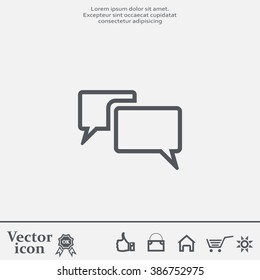 Chat Flat Icon with shadow. Vector EPS 10.