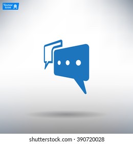 Chat Flat Icon with shadow. Vector EPS 10.