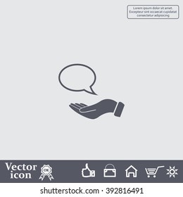 Chat Flat Icon with shadow. Vector EPS 10.