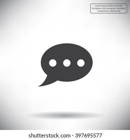 Chat Flat Icon with shadow. Vector EPS 10.