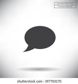 Chat Flat Icon with shadow. Vector EPS 10.